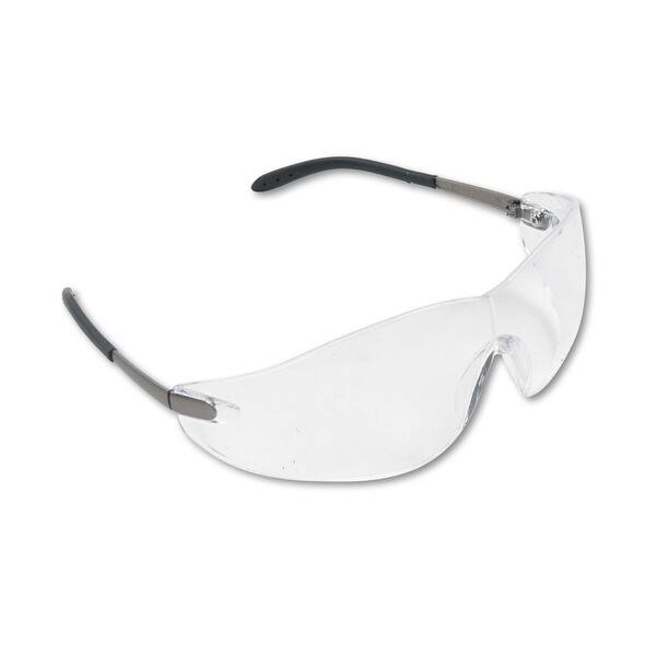 Blackjack Wraparound Safety Glasses, Chrome Plastic Frame, Clear Lens Blackjack Wraparound Safety Glasses, Chrome Plastic Frame, Clear Lens