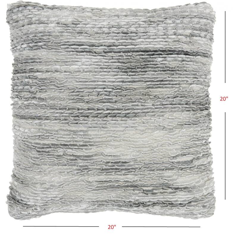 Petite Taupe and Striped Throw Pillow
