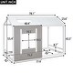 preview thumbnail 4 of 20, Twin House Bed with Roof and Window, Solid Pine Wood, White+Antique Grey