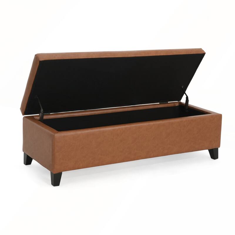 Storage Ottoman with Dense Foam Padding and Ample Space for Modern Living and Multi-Functional Use