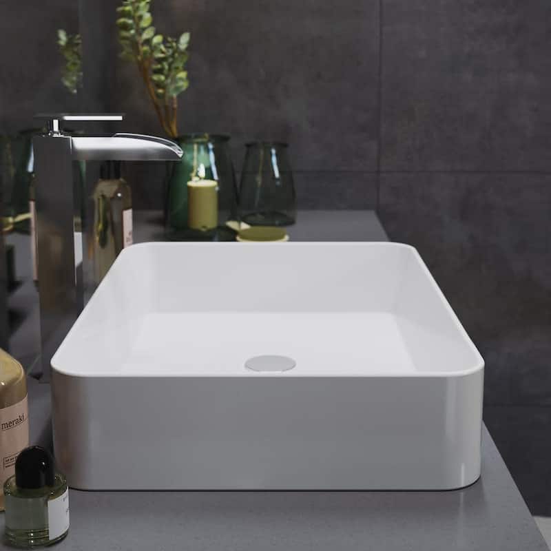 Swiss Madison Concorde 14-1/2" Square Ceramic Vessel Bathroom Sink