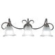 preview thumbnail 1 of 1, Vaxcel Lighting Bella 3 Light Bathroom Vanity Light - 28.25 Inches Brushed Nickel