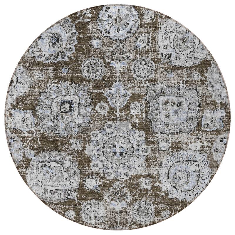 HomeRoots Floral Transitional Rectangle Outdoor Rug