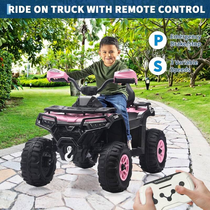 12V Electric Ride on ATV Car for Kids 3-8 Years Best Gifts