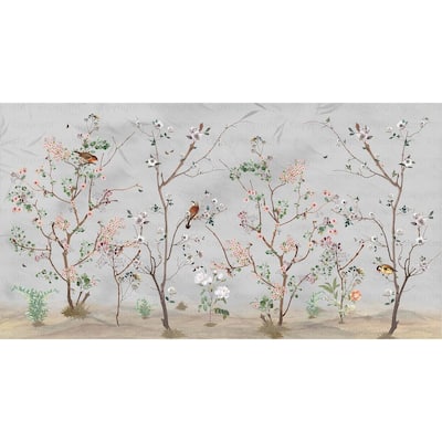 Hand-Painted Serene Floral Symphony Wallpaper Mural