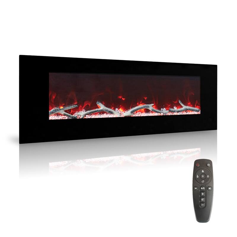 Clihome 42-72 inch Wall-mounted w/ RC (1500W) Electric Fireplace