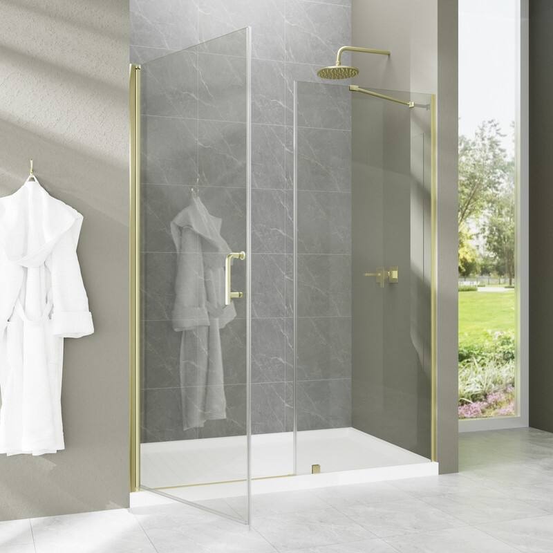 Alvana 60‘’×72'' Semi-Frameless Hinged Shower Door