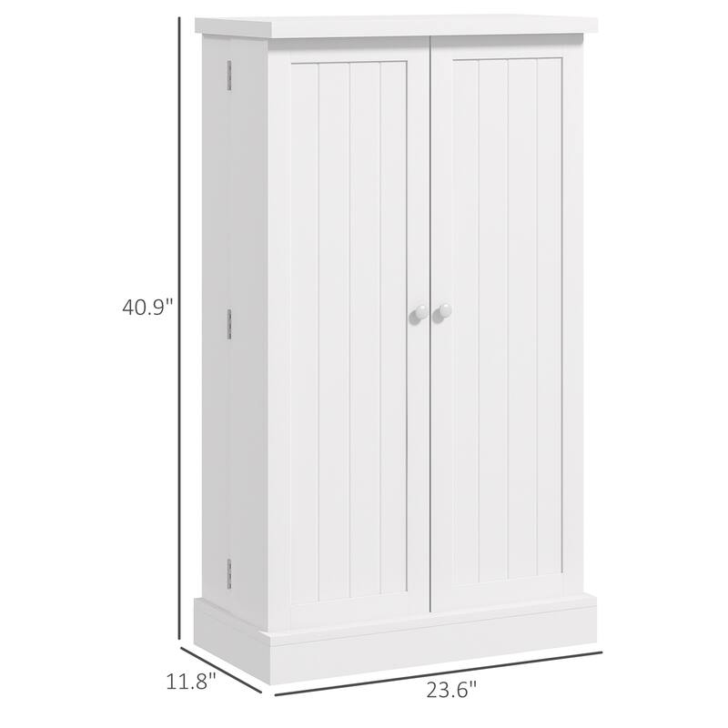 Freestanding Kitchen Cabinet with 12 Door Shelves