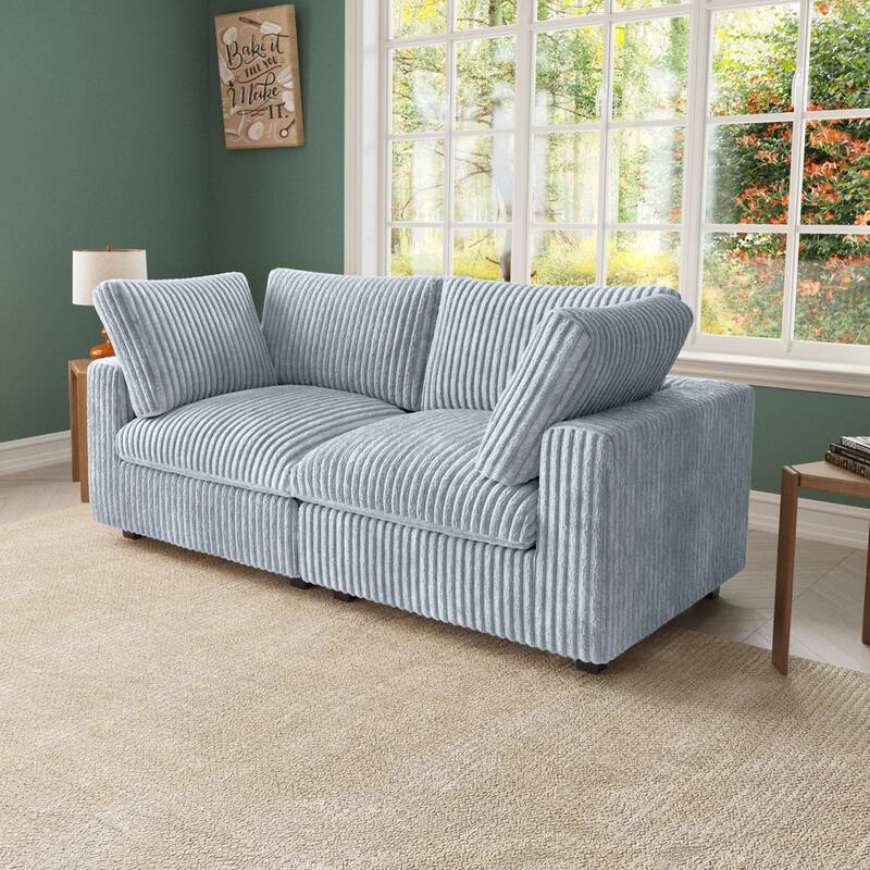 78" Plush Soft Deep Seat Couch, Cloud Sectional Couch, Modular Love Seat Sofa for Living Room