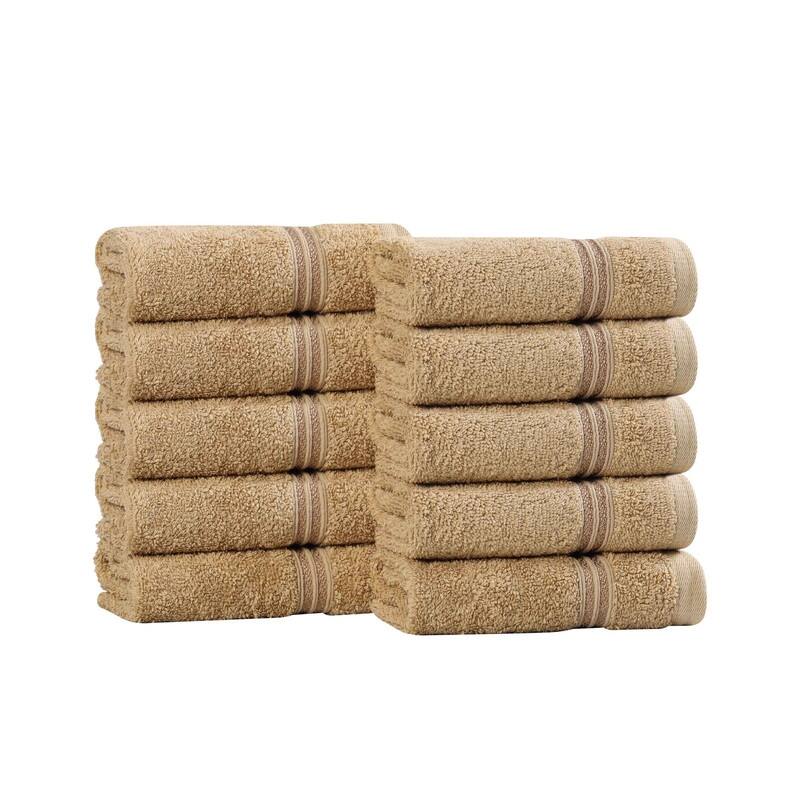 Superior Heritage Egyptian Cotton Absorbent Face Towel Set of 10