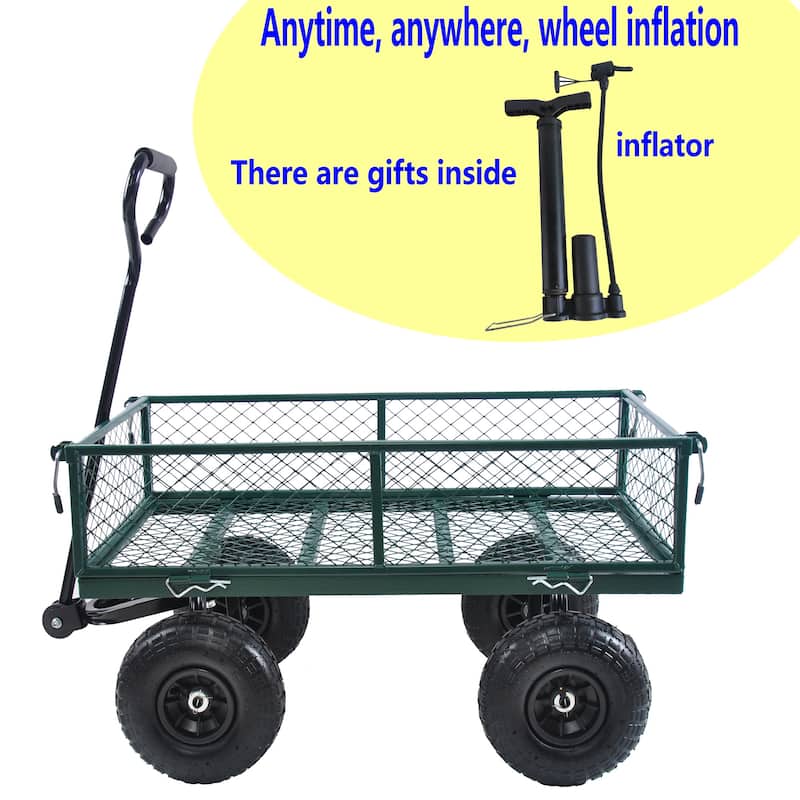 Wagon Cart Garden Cart Trucks for Transport Firewood & Garden Care