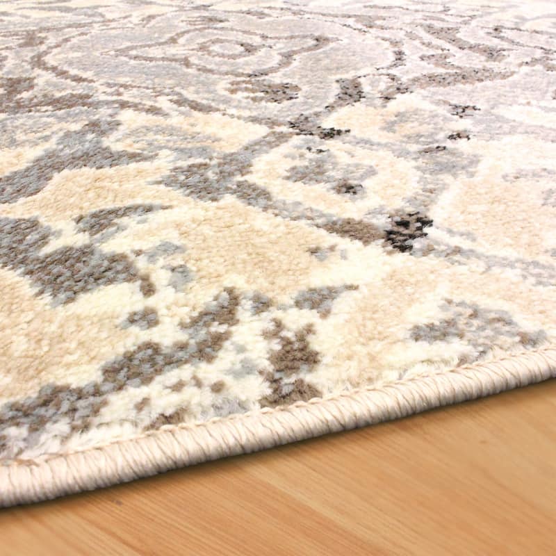 Superior Modern Oriental Damask Polypropylene Indoor Area Rug