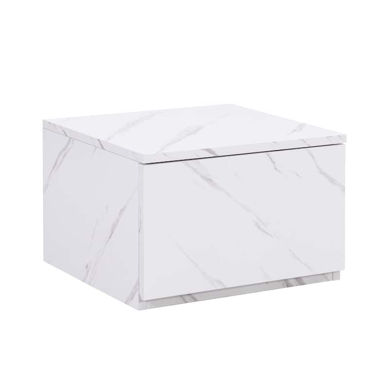 Modular TV Stand for TVs up to 88'' with Faux Marble, 4 Storage Drawers, Modern Media Console for Living Room