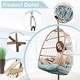 preview thumbnail 13 of 53, Oversized 1-Person Foldable Hanging Egg Chair - Wicker Swing Chair with Stand, Portable for Indoor Outdoor Patio