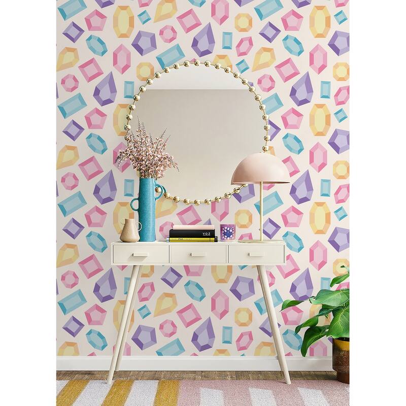 Lele Sadoughi Lele Gems Ivory Peel & Stick Wallpaper