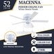 preview thumbnail 4 of 47, 52" MaCenna Indoor Traditional Farmhouse Ceiling Fan with Pull Chains, Dry-Rated