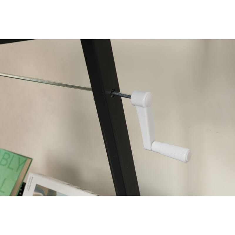 Hand Crank Adjustable Tempered Glass Drafting Drawing and Printing Table with Chair and Storage Space