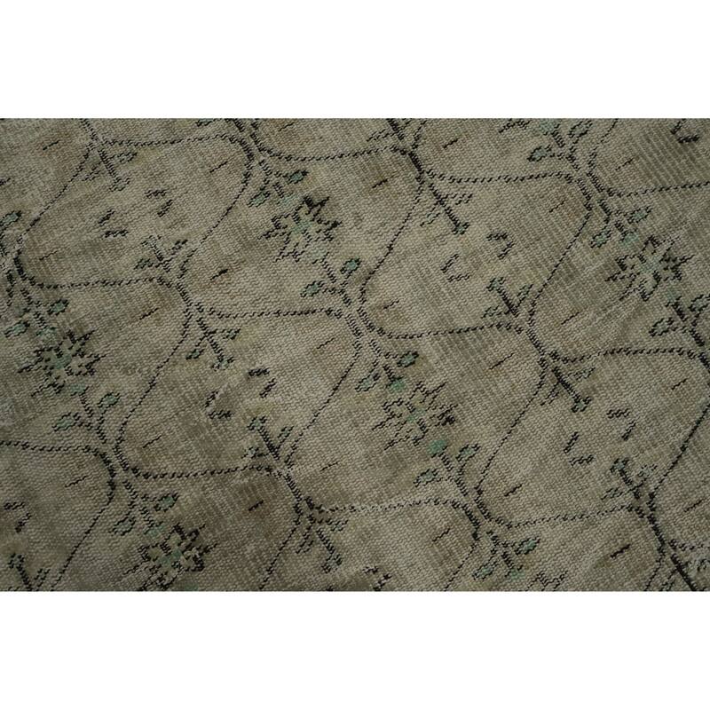 Hand Knotted Oriental 100% Wool Carpet Transitional Floral Beige & Ivories Anatolian Area Rug - 9' 5'' X 5' 11''