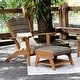 preview thumbnail 1 of 18, Cambridge Casual Auburn 2-piece Teak Patio Adirondack Chairs with Ottoman Natural Teak/Gray Wicker