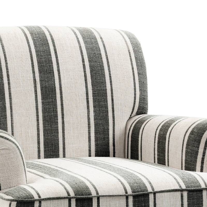 Modern Striped Accent Chairs with Arms