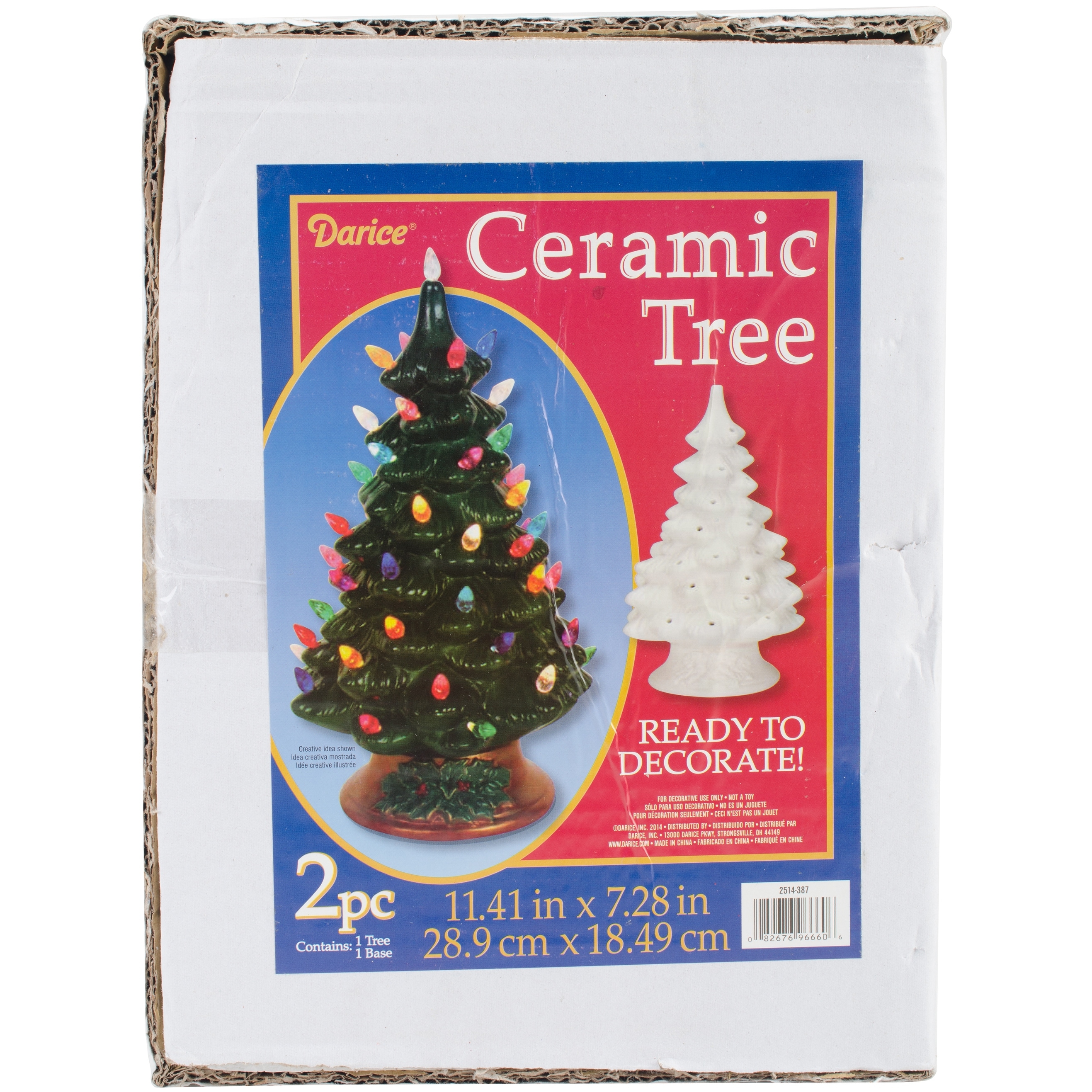 unfinished ceramic christmas trees