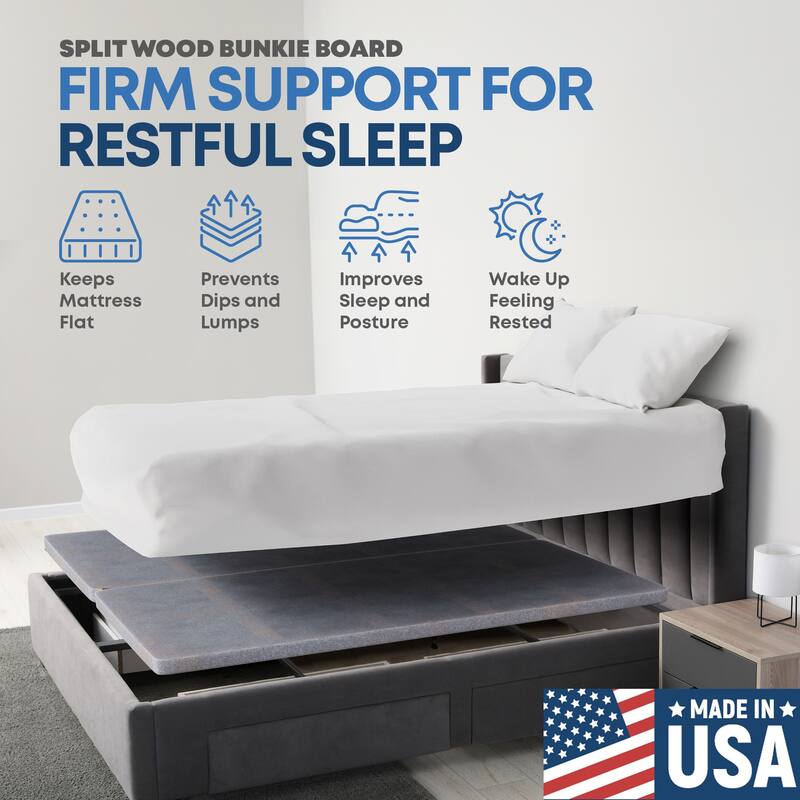 Onetan, 1.5" Split Fully Assembled Bunkie Board for Mattress/Bed Support