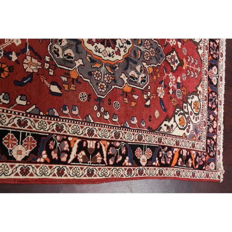 Vegetable Dye Bakhtiari Persian Area Rug Handmade Wool Carpet - 5'2" x 9'11"
