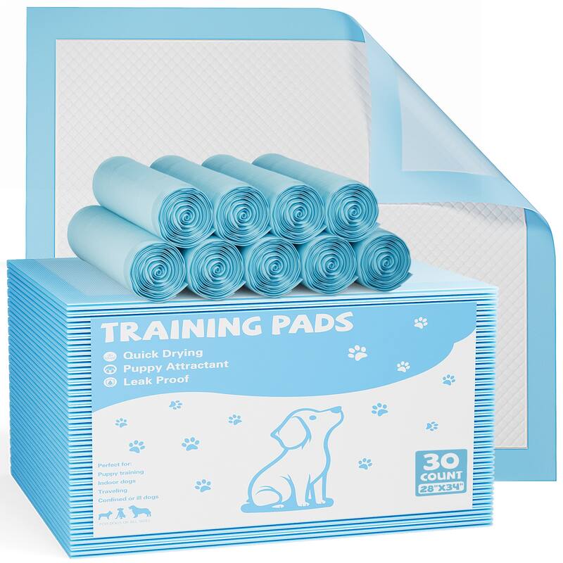 Puppy Pee Pads, 28" x 34" Disposable Dog Training Pads, Super Absorbent & Quick-Drying, Leak-Proof Pet Pads for Crate or Floor - 30P