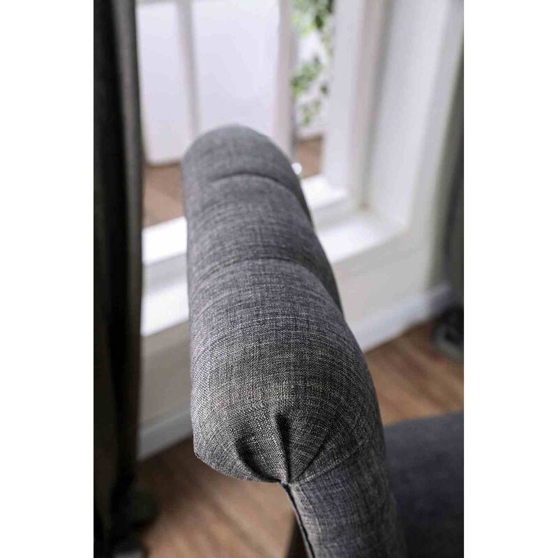 Gray Finish Classic Tufted Side Chairs Furniture Set