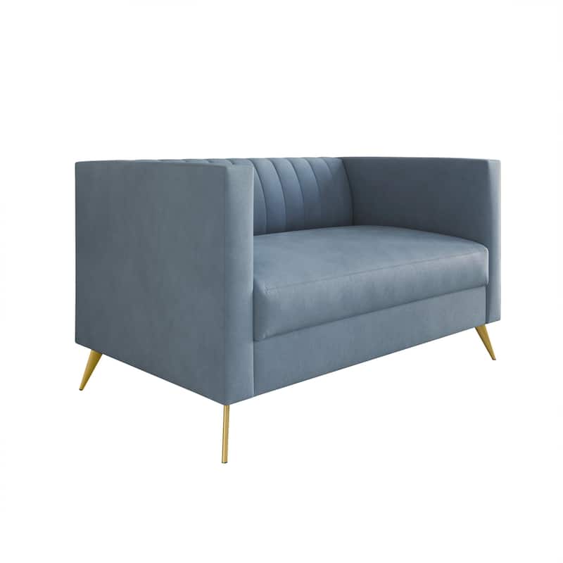 Clayfell Weiss Velvet Square Arm Chair/ Loveseat/ Sofa