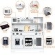 preview thumbnail 4 of 3, Wooden Play Kitchen Set, Kitchen Playset with Cookware Accessories