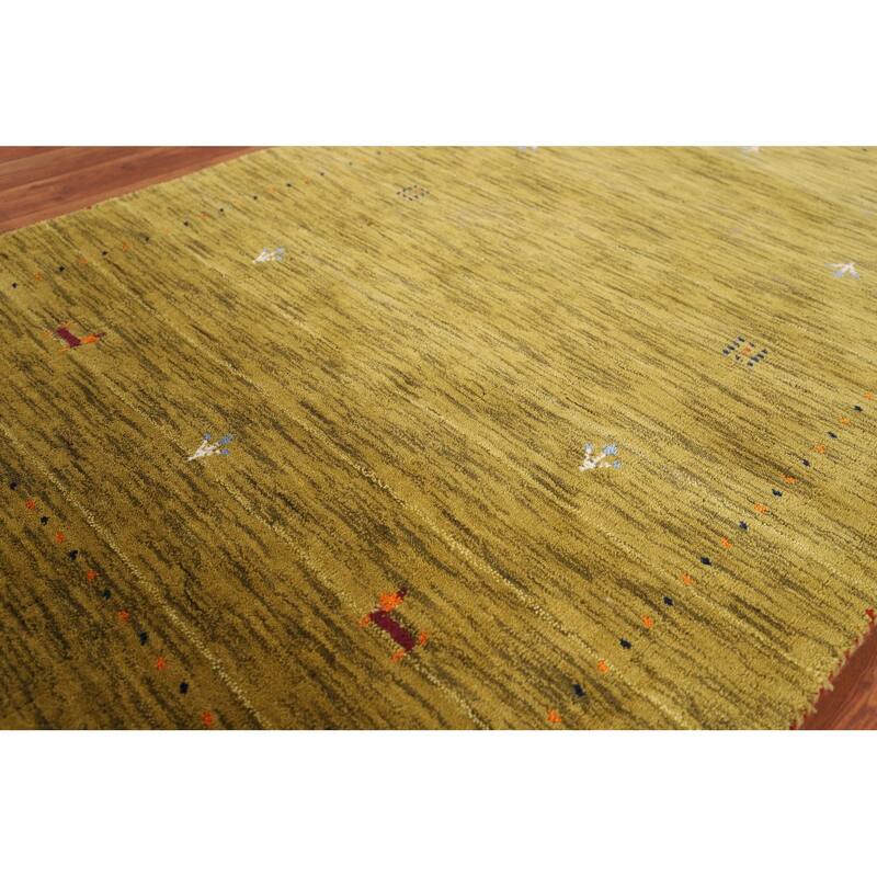 Tribal Gabbeh Indian Accent Rug Handmade Wool Carpet - 3'2" x 4'11"