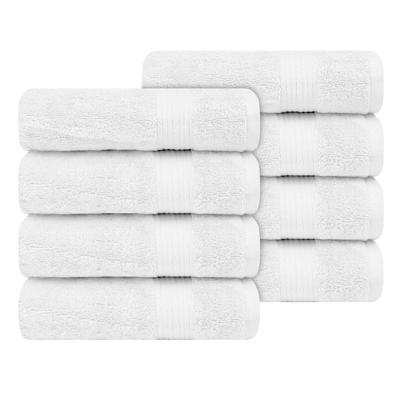 Hand Towels for Bathroom 18x28 Inch 600 GSM by Ample Decor - 8 Pcs