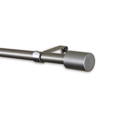 Decorative Curtain Rod - Satin Nickel Finish, Adjustable 48-84 Inch, Includes Mounting Hardware - 48