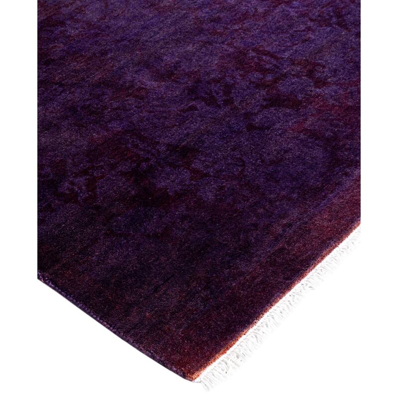 Overdyed One-of-a-Kind Hand-Knotted Area Rug - Purple - 10' 2" x 13' 4"