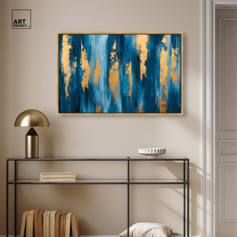 Dark Texture Golden Touch II Canvas by Art Remedy
