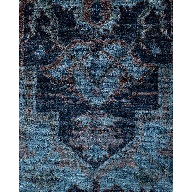 Overdyed, One-of-a-Kind Hand-Knotted Area Rug - Gray - 9' 0" x 11' 7"