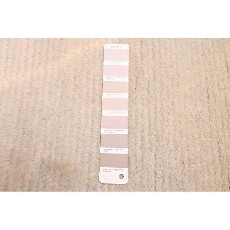 ECARPETGALLERY Hand-knotted Pak Finest Marrakesh Light Grey Wool Rug - 9'3 x 11'10