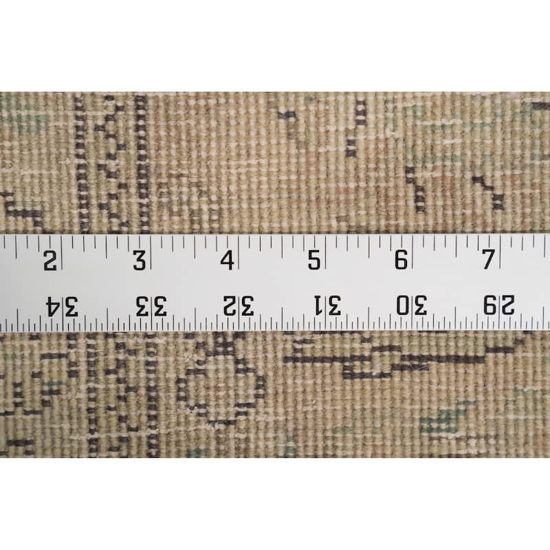 Hand Knotted Oriental 100% Wool Carpet Traditional Floral Beige & Ivories Tabriz Area Rug - 10' 5'' X 7' 5''