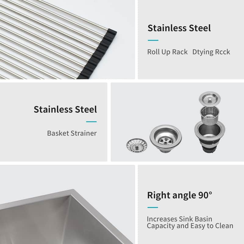 Undermount 16 Gauge Double Bowl Stainless Steel Kitchen Sink in Brushed Nickel