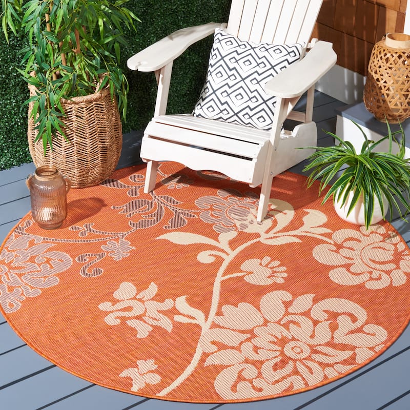 SAFAVIEH Courtyard Vernelle Arvyda Outdoor Waterproof Patio Backyard Rug