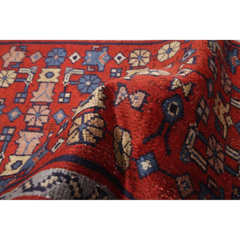 ECARPETGALLERY Hand-knotted Andelz Red Wool Rug - 2'11 x 10'2