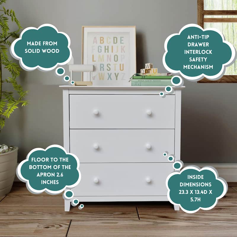 International Concepts Solid Wood Bedroom Dresser