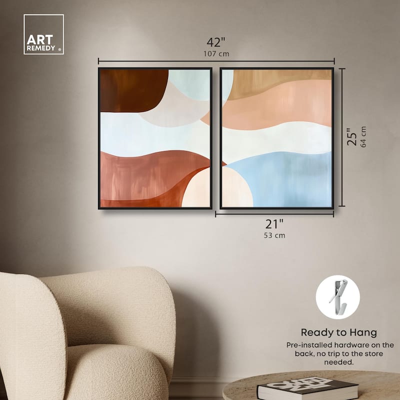 Evolving Shapes I Canvas Set of 2 by Art Remedy