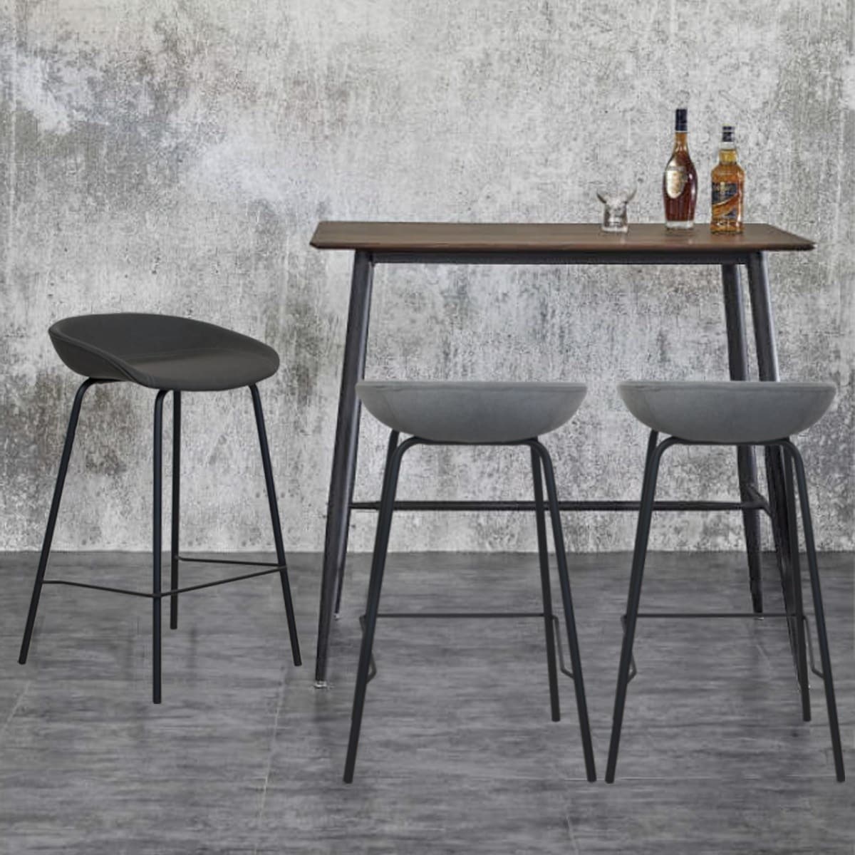 (Set of 2) Mitch Bucket Seat Counter Stool (26-inch)