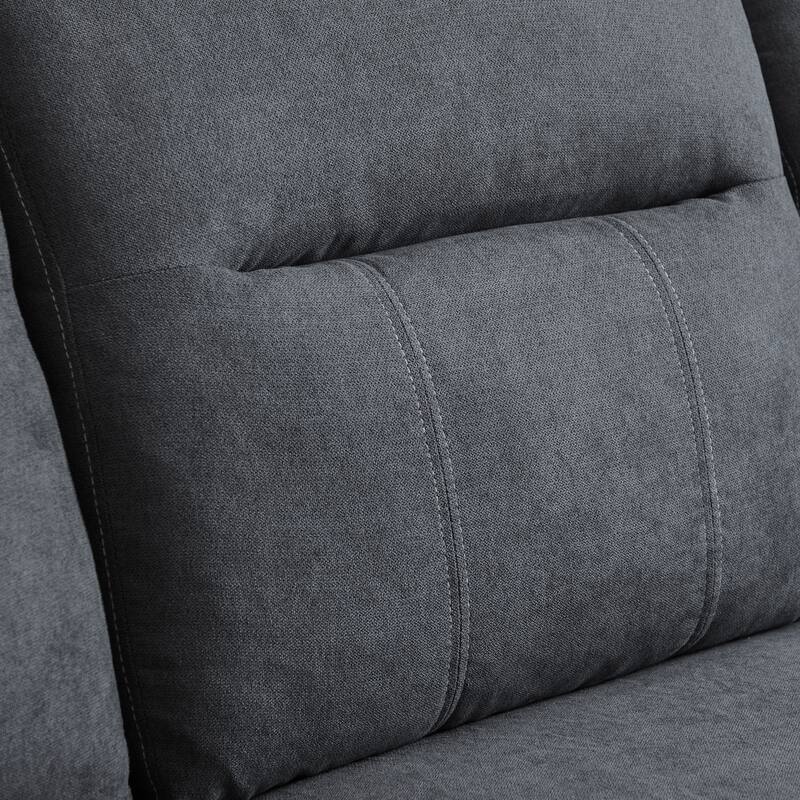 4 Seater L Shaped Reversible Sectional Sofa with Storage Ottoman