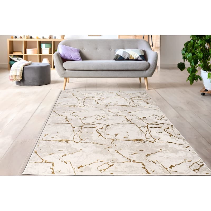 LaDole Rugs Abstract Modern Minimalist Contemporary Runner Rug