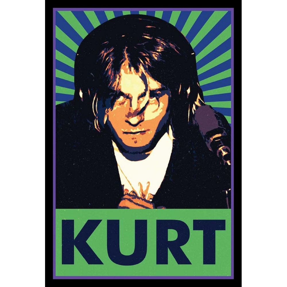 Kurt Cobain Nirvana Framed Poster - 24 x 36 Inch - Overstock