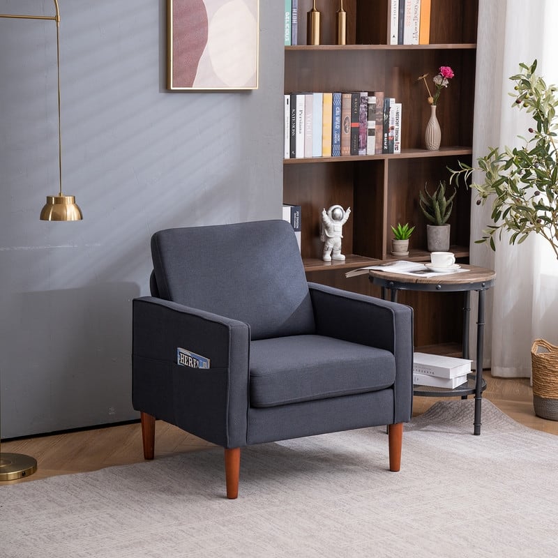 Linen Solid Wood Legs Nuclear Bomb Second Generation Combined Sofas