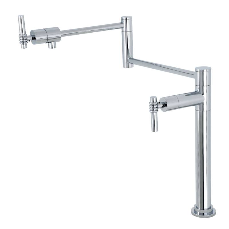Kingston Brass KS470.ML Milano 3 GPM Single Hole Pot Filler with Lever - Polished Chrome